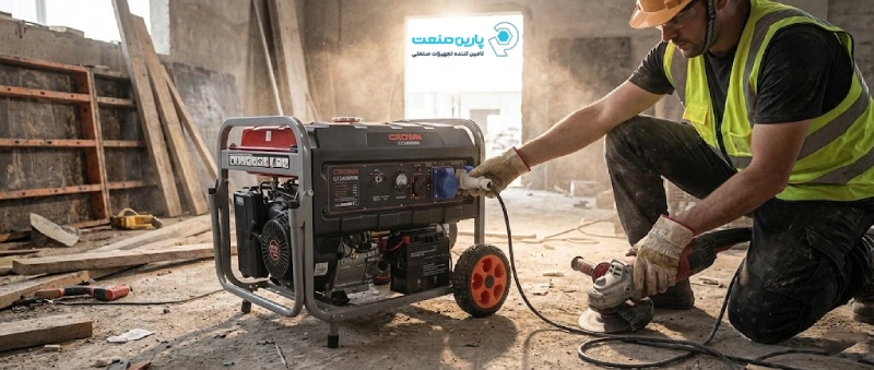 موتور برق بنزینی کرون مناسب برای کارگاه ساختمانی و جوشکاری